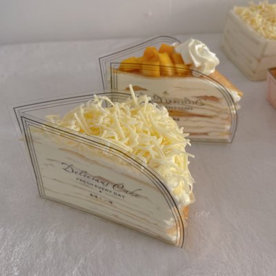 Cheese crepe slices