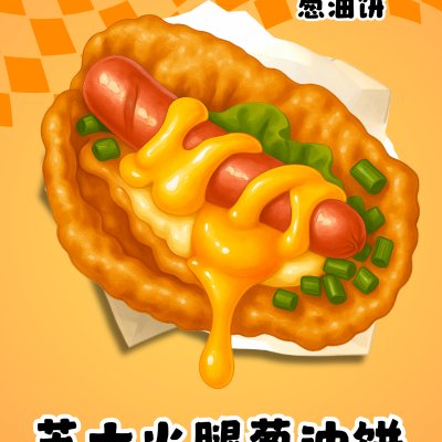 芝士火腿葱油饼