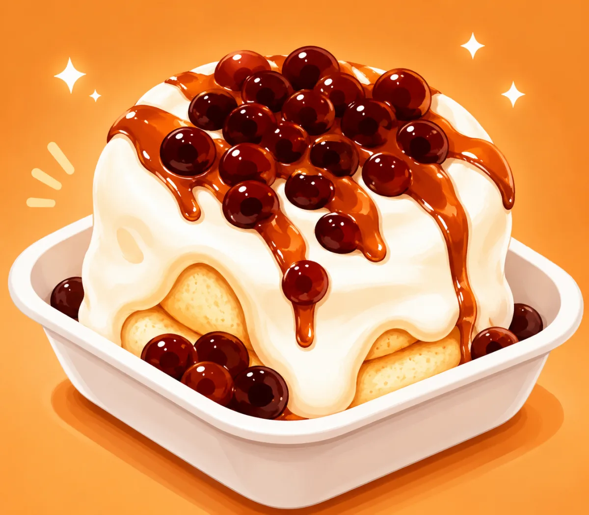 黑糖脆啵啵舒芙蕾 Brown Sugar Crystal Boba Soufflé