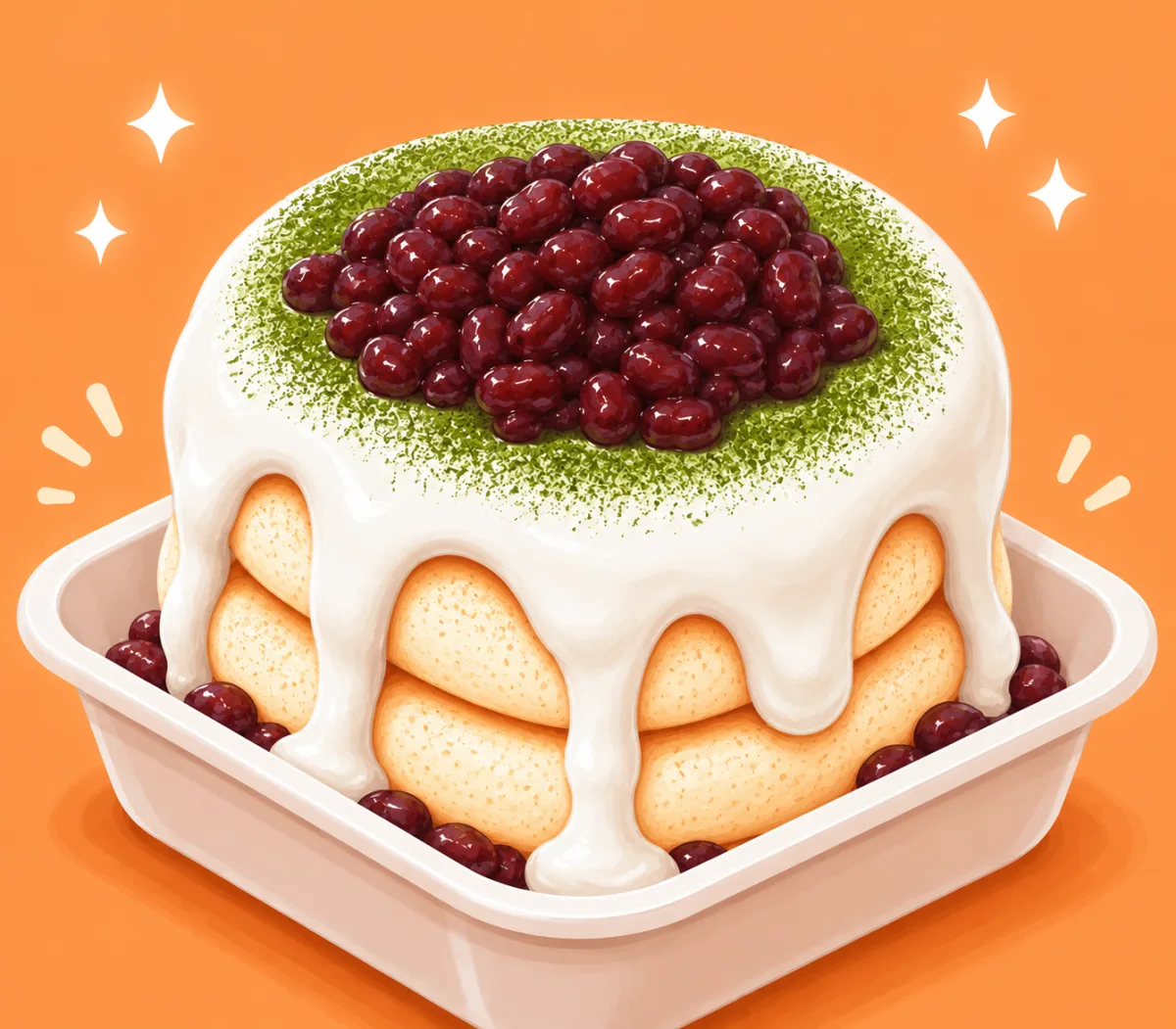 抹茶红豆舒芙蕾 Matcha Red Bean Soufflé