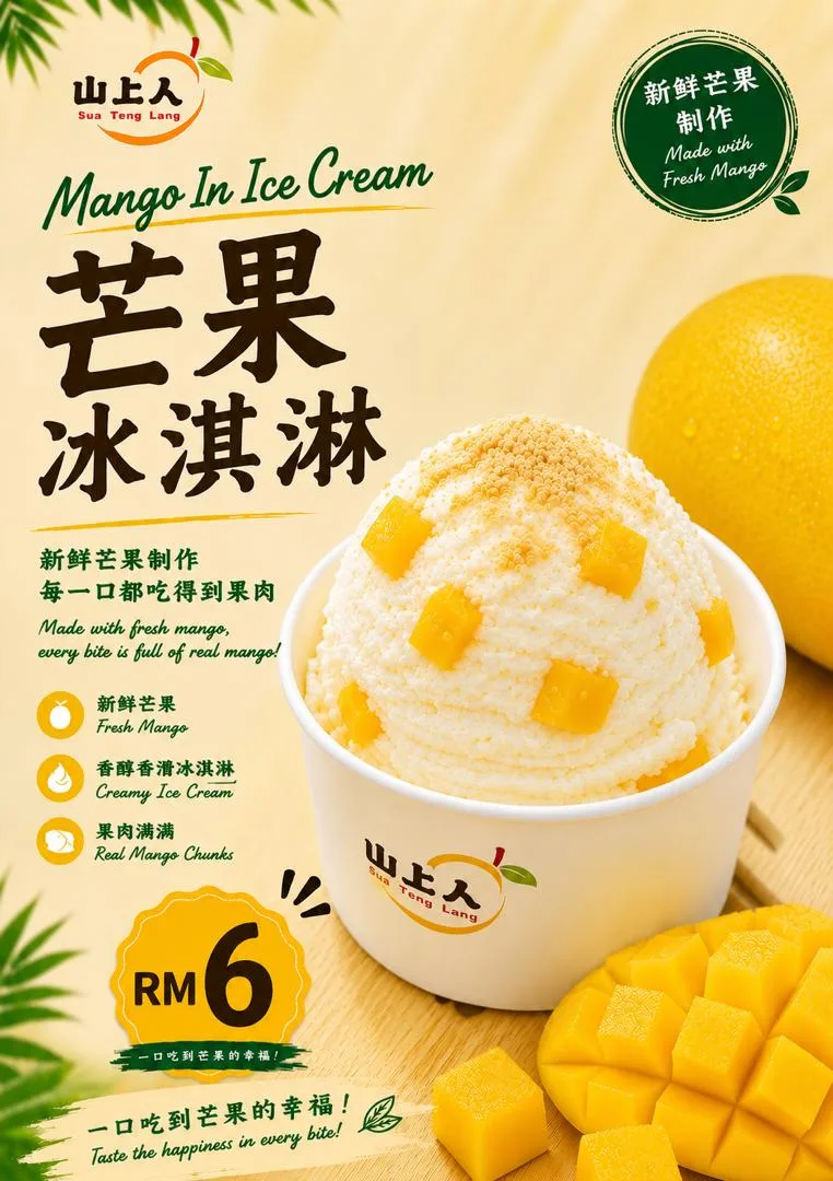 Mango in Ice Cream