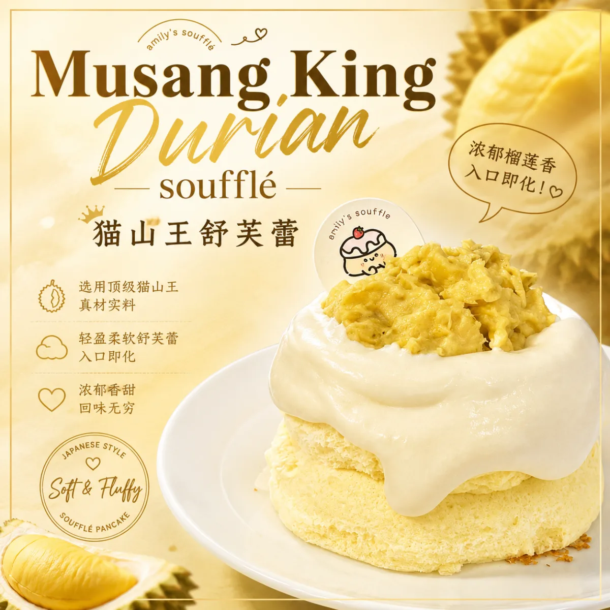 Musang King Soufflé