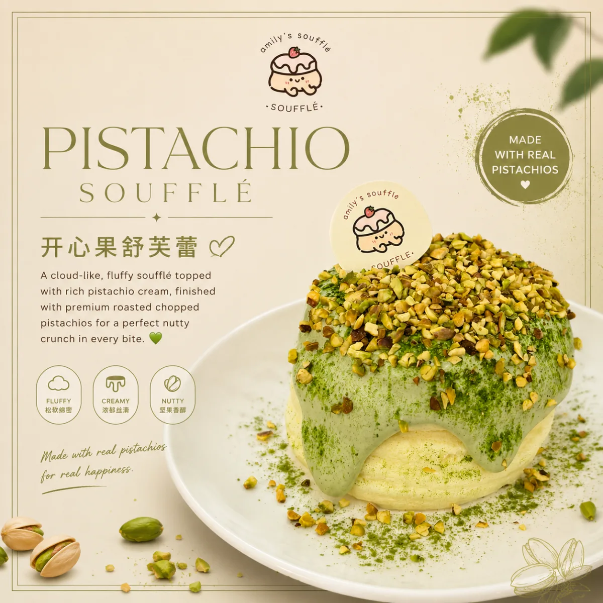 Pistachio Soufflé