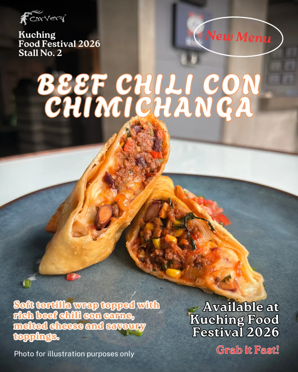 BEEF CHILI CON CHIMICHANGA