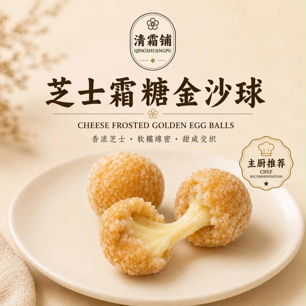 芝士霜糖金沙球